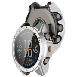 PC FULL COVER Műanyag tok üveggel Garmin Tactix 8 47mm SILVER készülékhez