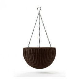 Hanging Sphere függesztett virágtartó Whiskey barna színben