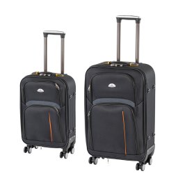 TraveLux Light II gurulós bőrönd szett fekete