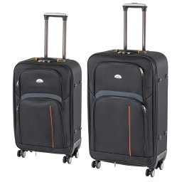 TraveLux Light IV gurulós bőrönd szett fekete