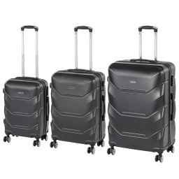 TraveLux Max XI gurulós bőrönd szett fekete