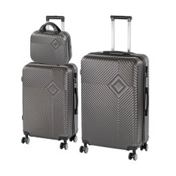 TraveLux Pro XX gurulós bőrönd szett szürke
