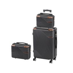 TraveLux Urban XIII gurulós bőrönd szett fekete