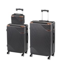 TraveLux Urban XVII gurulós bőrönd szett fekete
