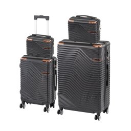 TraveLux Urban XXIII gurulós bőrönd szett fekete
