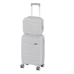TraveLux Voyager II gurulós bőrönd szett szürke