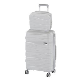 TraveLux Voyager III gurulós bőrönd szett szürke
