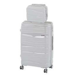 TraveLux Voyager IV gurulós bőrönd szett szürke