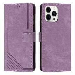 STRIPE Pénztárca tok szíjjal Apple iPhone 15 Pro Max lila