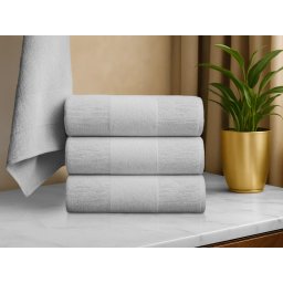 CARRARA törölköző szett 30x30 cm világosszürke 100% pamut, 3 db