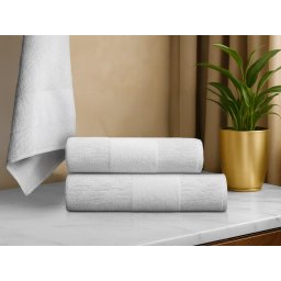 CARRARA törölközőkészlet 1db 60x100 cm és 1db 40x55 cm 100% pamut, fehér