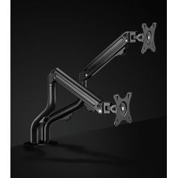 Asztali monitor tartó 2 karos gázrugós ergonómikus 32" fekete Gembird (MA-DA2-02)