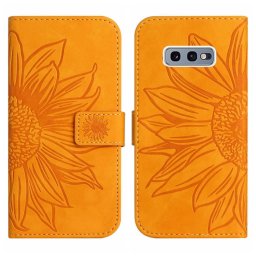 ART SUN FLOWER Pénztárca tok pánttal Samsung Galaxy S10e sárga