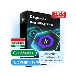 Kaspersky Next EDR Optimum 20 eszközre, 40 mobilra, 1 éves előfizetés