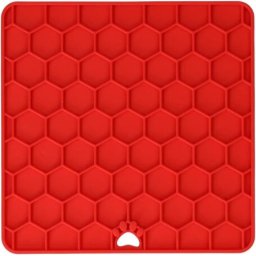 Eat Slow Live Longer - Fun & Relax Lick Mat (Piros; 23 x 19 cm)
