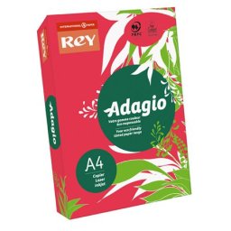 REY Másolópapír, színes, A4, 80 g, REY "Adagio", intenzív piros