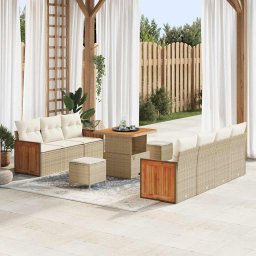 vidaXL Kerti Kanapé Szett 13 db 9-Ülőhelyek száma Beige és krém