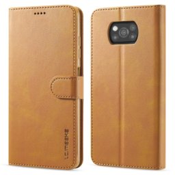 IMEEKE Wallet fedelet Xiaomi Poco X3 NFC / X3 Pro világosbarna