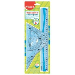 MAPED Vonalzókészlet, műanyag, hajlítható, 4 darabos, MAPED "Flex"