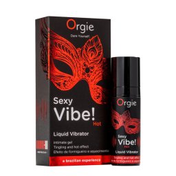 Orgie - Sexy Vibe Hot uniszex stimuláló gél melegítő hatással, eperízű (15 ml)