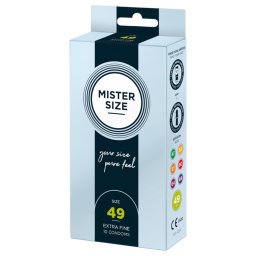Mister Size vékony óvszer - 49 mm (10 db)