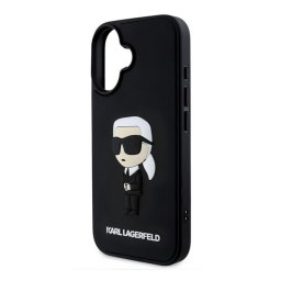KARL LAGERFELD 3D RUBBER IKONIK szilikon telefonvédő (ütésállóság, 3D) FEKETE Apple iPhone 16