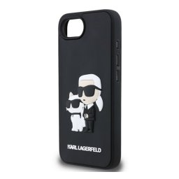 KARL LAGERFELD 3D RUBBER KARL AND CHOUPETTE szilikon telefonvédő (ütésállóság, 3D) FEKETE Apple iPhone 16e