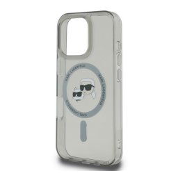 KARL LAGERFELD IML K&CH HEADS METAL FRAME MAGSAFE szilikon telefonvédő (ütésállóság, kameravédő, MagSafe) FEKETE Apple iPhone 16 Pro Max