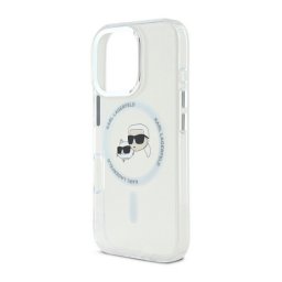 KARL LAGERFELD IML K&CH HEADS METAL FRAME MAGSAFE szilikon telefonvédő (ütésállóság, kameravédő, MagSafe) ÁTLÁTSZÓ Apple iPhone 16 Pro Max