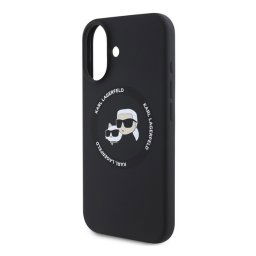 KARL LAGERFELD LIQUID SILICONE K&CH HEADS MAGSAFE szilikon telefonvédő (ütésállóság, MagSafe) FEKETE Apple iPhone 16