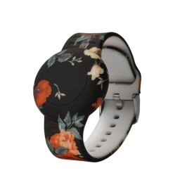 ART Szilikon szíj Apple AirTag BLACK ROSES készülékhez