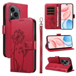 ART DANDELION Pénztárca tok Honor 400 Pro 5G piros készülékhez