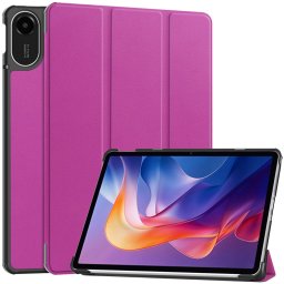 LEATHER Felhajtható tok Xiaomi Redmi Pad 2 készülékhez, lila