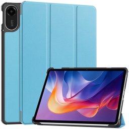 LEATHER Felhajtható tok Xiaomi Redmi Pad 2 készülékhez, világoskék