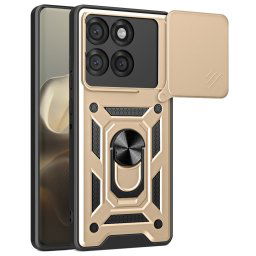 RING CAMERA Arany színű tok tartóval Motorola Edge 60 Pro telefonhoz