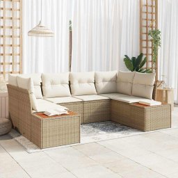 vidaXL Kerti Kanapé Szett 6 db 6-Ülőhelyek száma Beige és krém