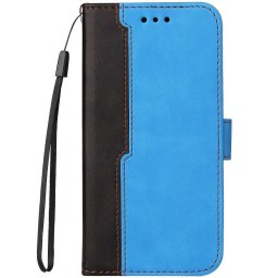 Xiaomi Redmi 13 4G / Note 13R / Poco M6 4G, Oldalra nyíló tok, stand, kártyatartóval, kézpánttal, Wooze Colour Wallet, kék