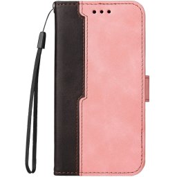 Huawei Honor Magic 7 Pro, Oldalra nyíló tok, stand, kártyatartóval, kézpánttal, Wooze Colour Wallet, rózsaszín
