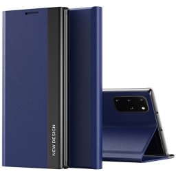 Samsung Galaxy S25 Edge SM-S937, Oldalra nyíló tok, stand, Wooze Silver Line, sötétkék