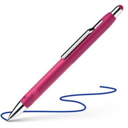 SCHNEIDER Golyóstoll, 0,7 mm, nyomógombos, szederszínű tolltest, SCHNEIDER "Epsilon XB", kék