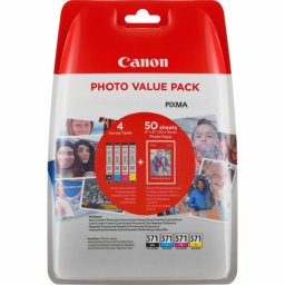 Canon CLI-571 (0386C009) - eredeti patron, black + color (fekete + színes)