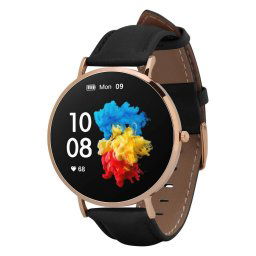Garett Smartwatch Verona arany, fekete szíjjal - Használt