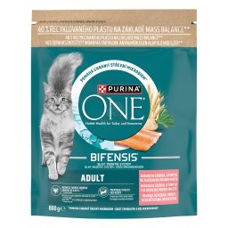 Purina One lazacban és teljes kiőrlésű gabonákban gazdag száraz macskaeledel 2 x 9,75 kg