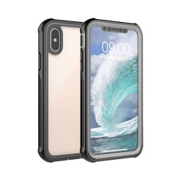 SOLID Kétoldalas borító Apple iPhone X / XS fekete