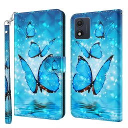 ART Tárcatakaró a Motorola Moto-hoz E13 BLUE BUTTERFLIES