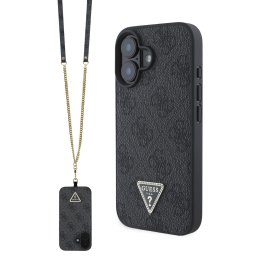 GUESS 4G STRASS SET Védőhuzat + szíj Apple-hoz iPhone 16 fekete