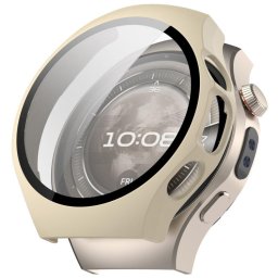 PC FULL COVER Műanyag védőtok üveggel Huawei Watch 5 42mm IVORY