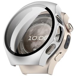 PC FULL COVER Műanyag tok üveggel Huawei Watch 5 42mm ezüst színben
