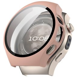 PC FULL COVER Műanyag védőtok üveggel Huawei Watch 5 42mm rózsaszín