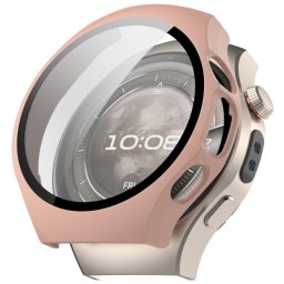PC FULL COVER Műanyag védőtok üveggel Huawei Watch 5 46mm rózsaszín